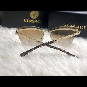 Versace rimless glasses